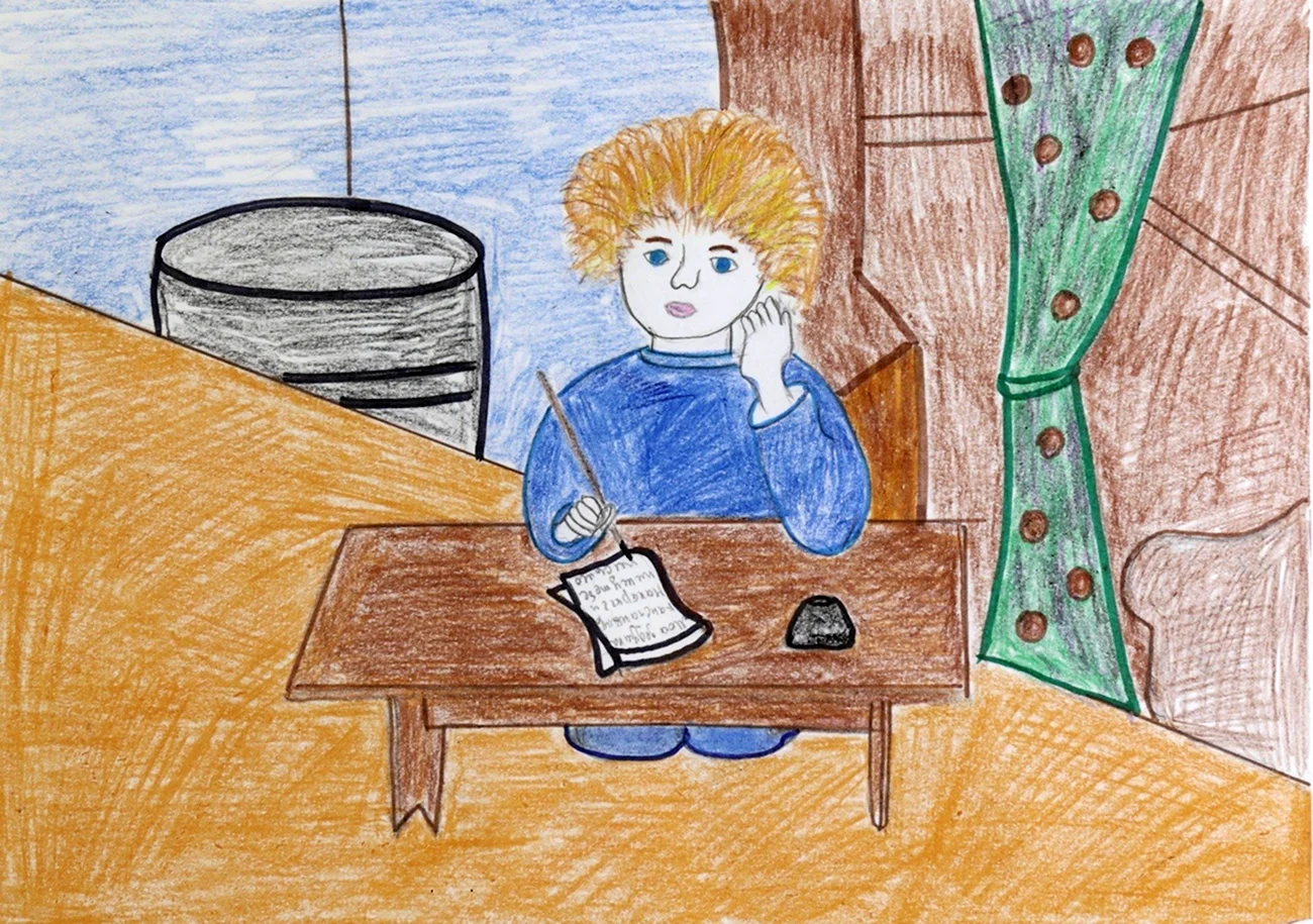 Ванька Чехов рисунок детский. Для срисовки