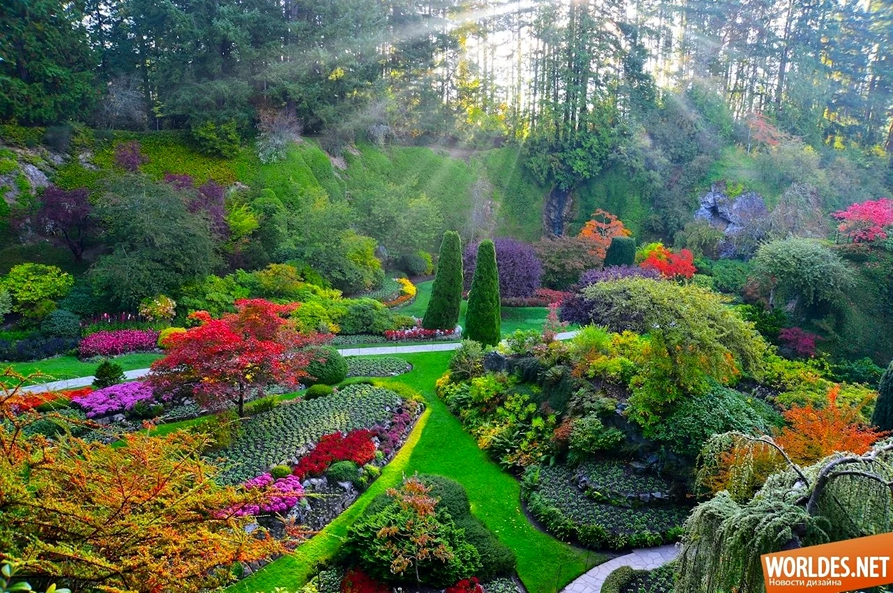 Ванкувер сады Бутчартов. Красивая картинка
