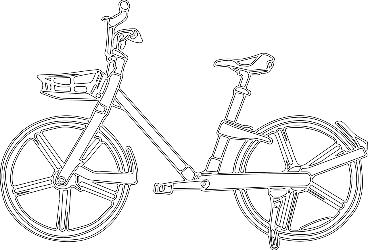 Велосипед рисунок легкий. Для срисовки