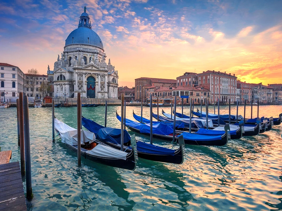 Венеция гондола собор. Картинка
