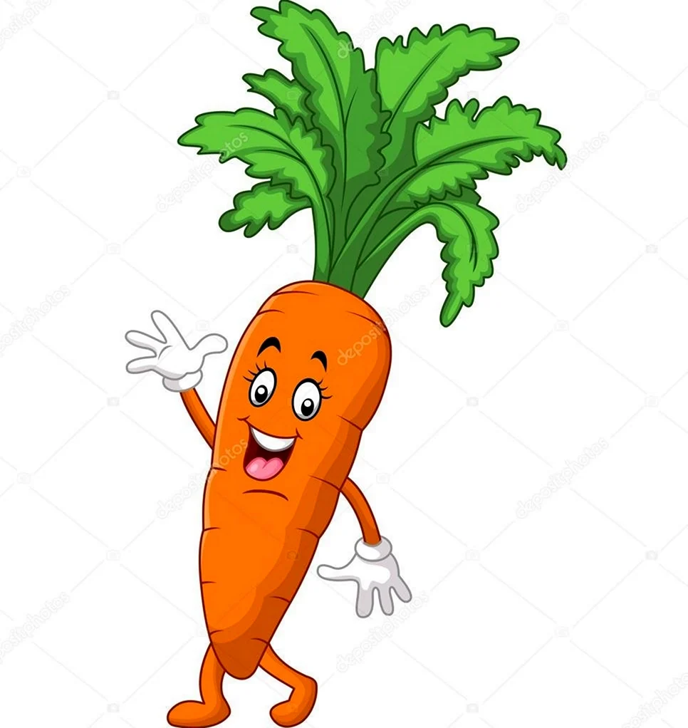 Веселые овощи морковь. Красивая картинка