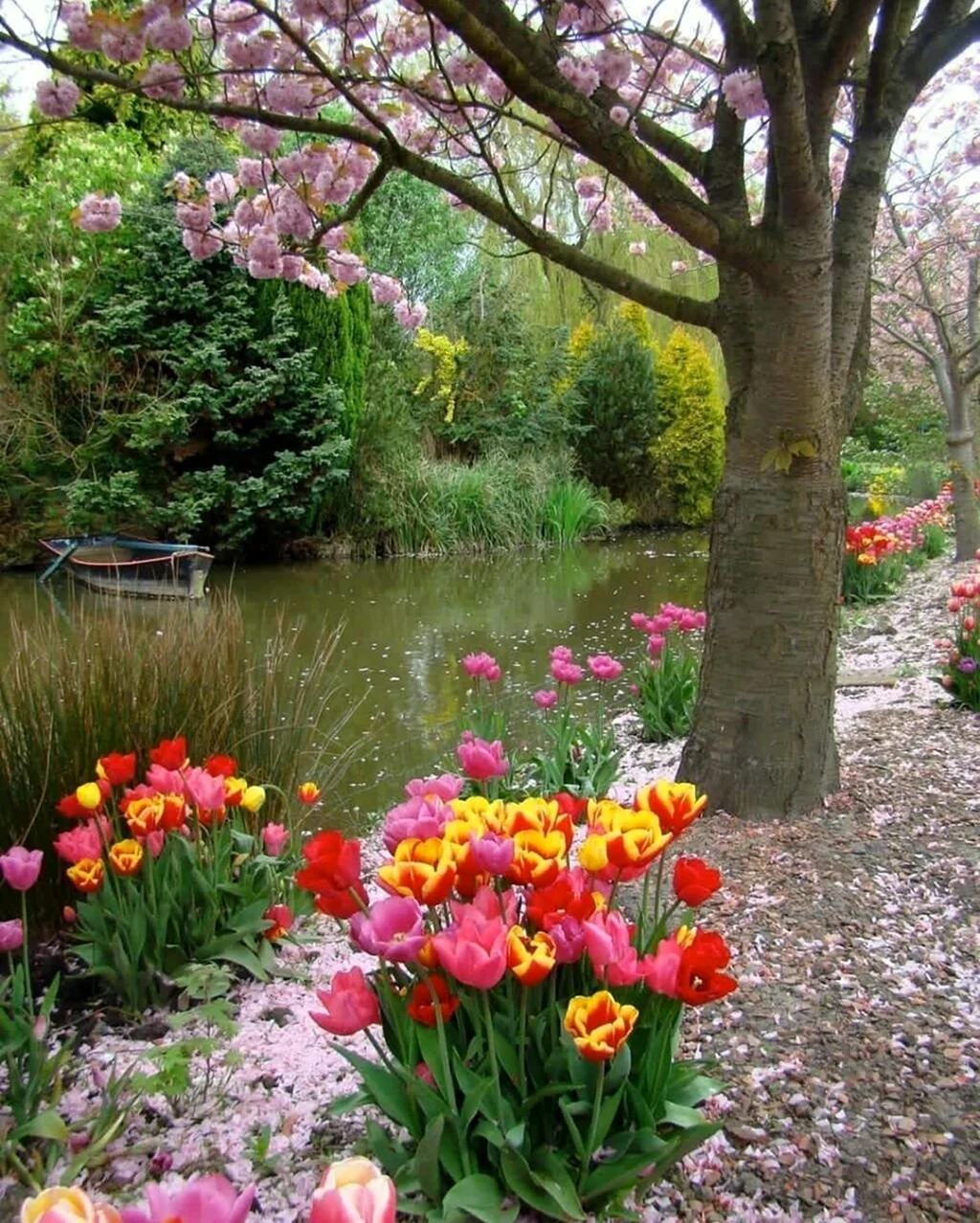 Весенний сад Spring Topiary Garden. Красивая картинка