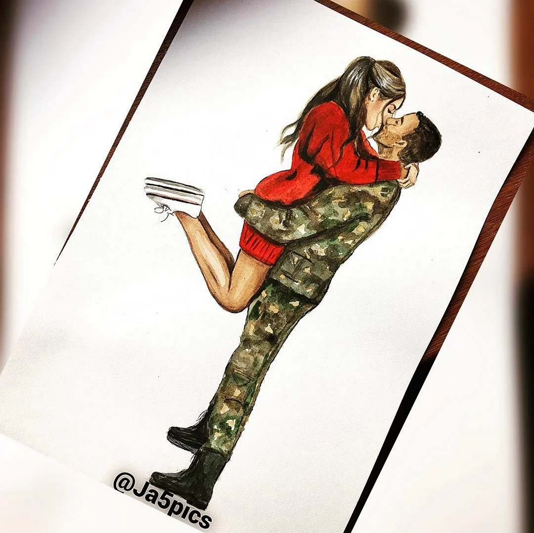 Военная девушка рисунок. Для срисовки