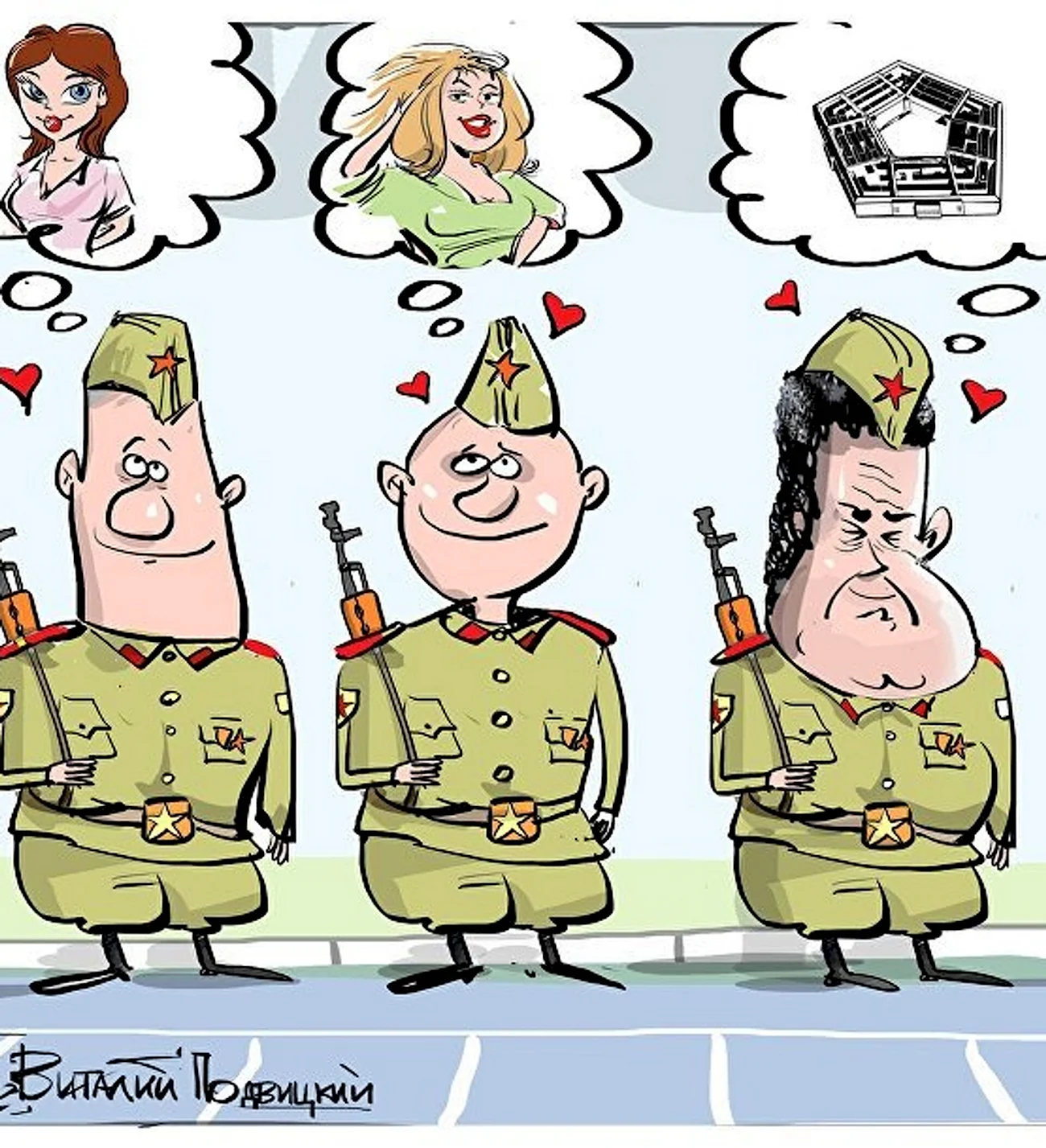 Военные карикатуры. Прикольная картинка