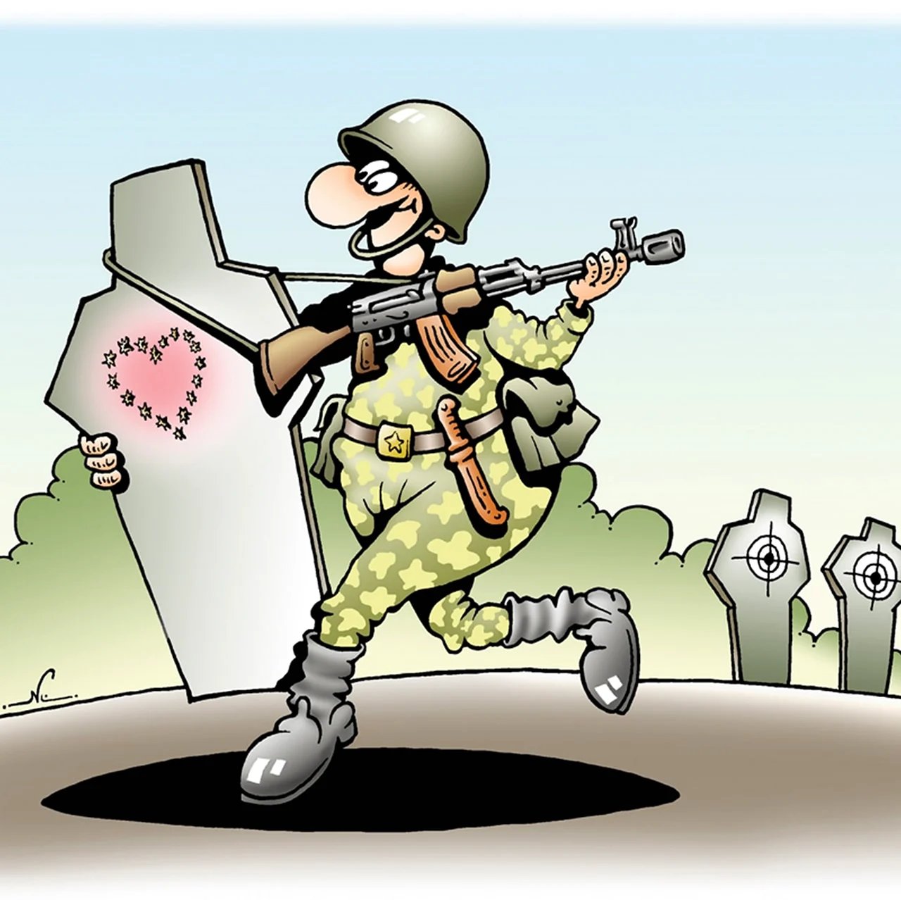 Военные карикатуры. Прикольная картинка