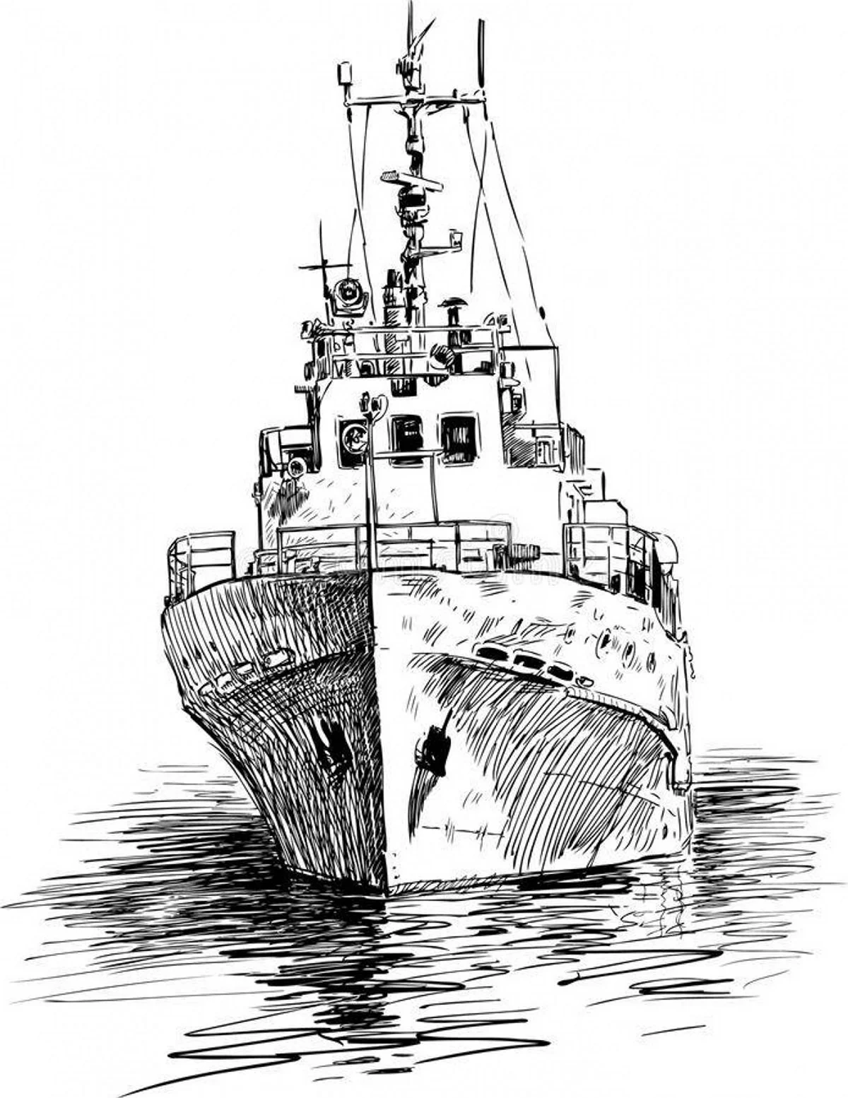 Военный корабль Графика. Для срисовки