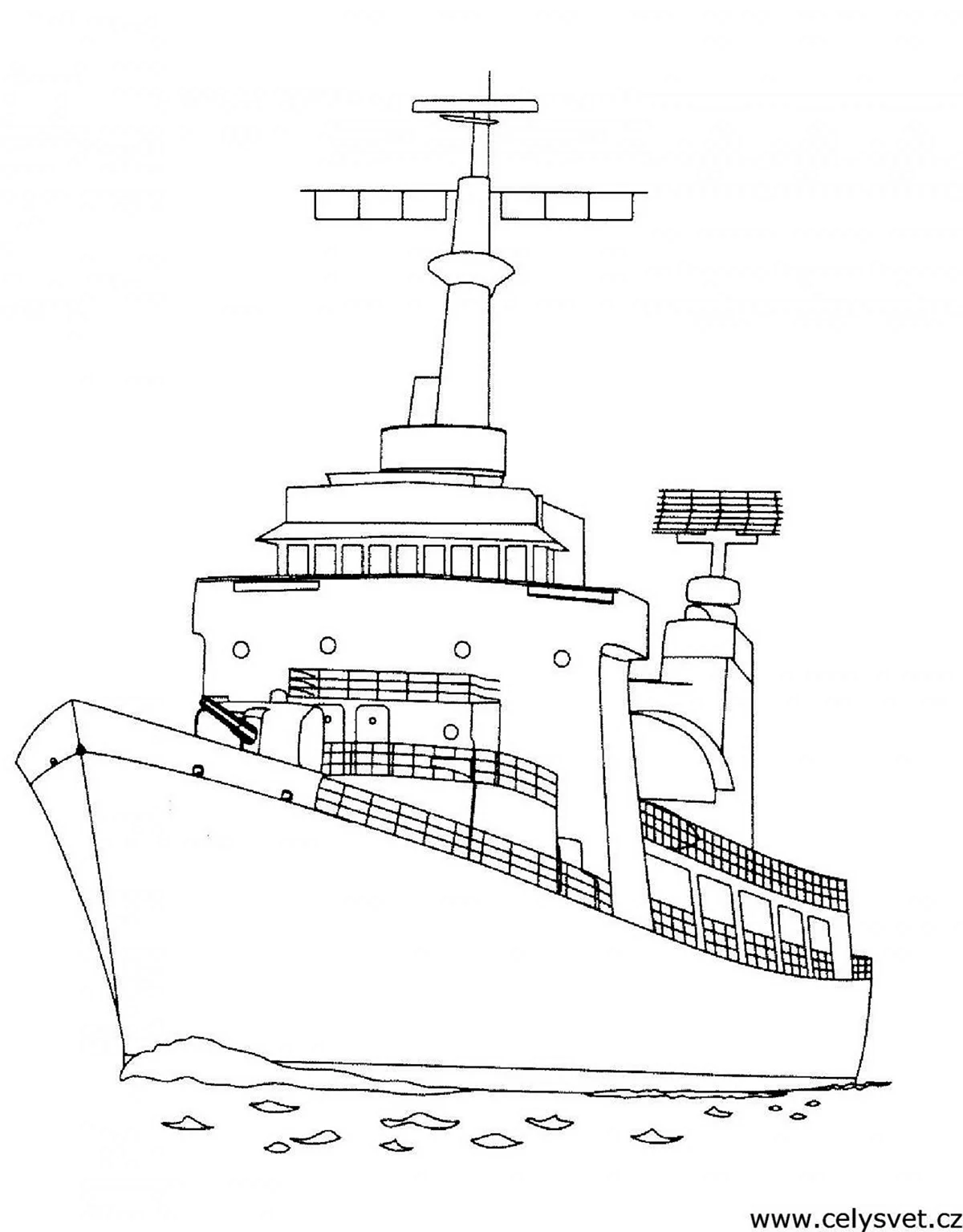 Военный корабль рисунок сбоку. Для срисовки