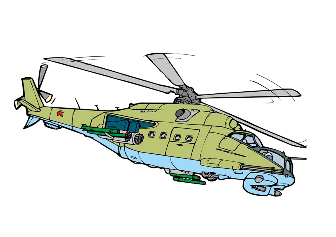 Военный вертолет ми24 раскраска. Картинка
