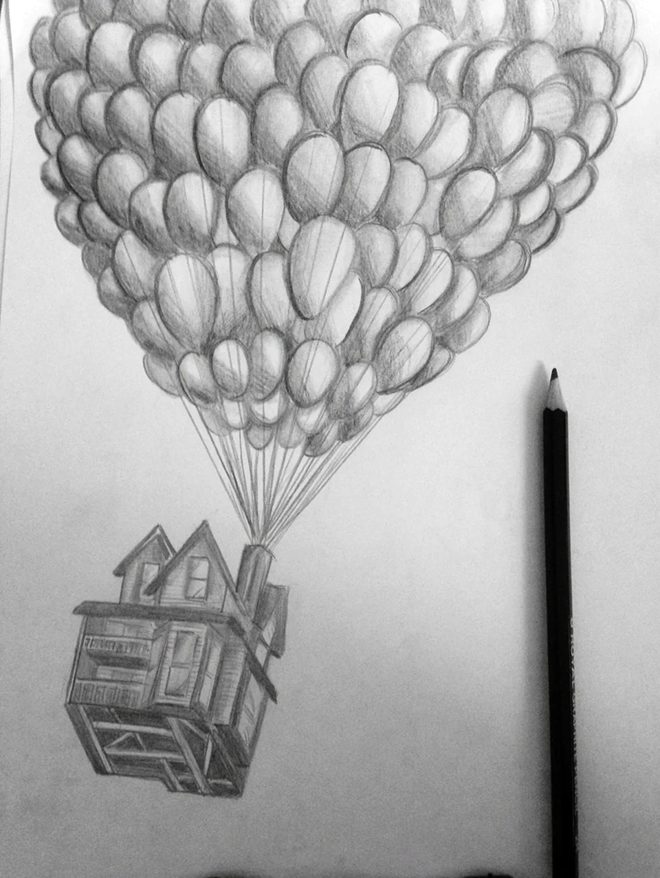Воздушный шар карандашом. Для срисовки