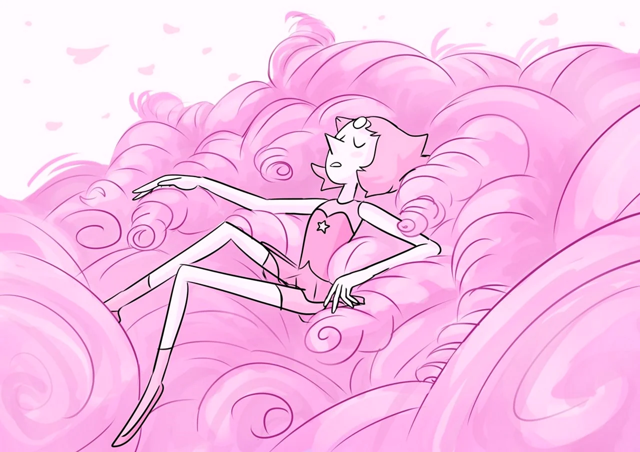 Вселенная Стивена раскраска жемчуг розовая. Картинка из мультфильма