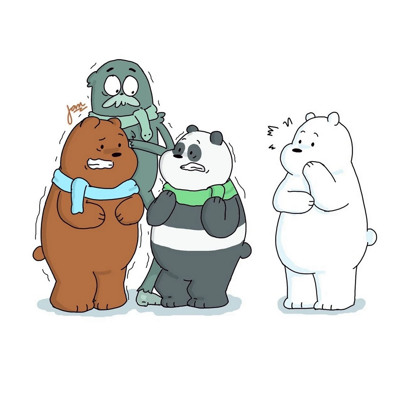 We bare Bears белый медведь. Картинка из мультфильма
