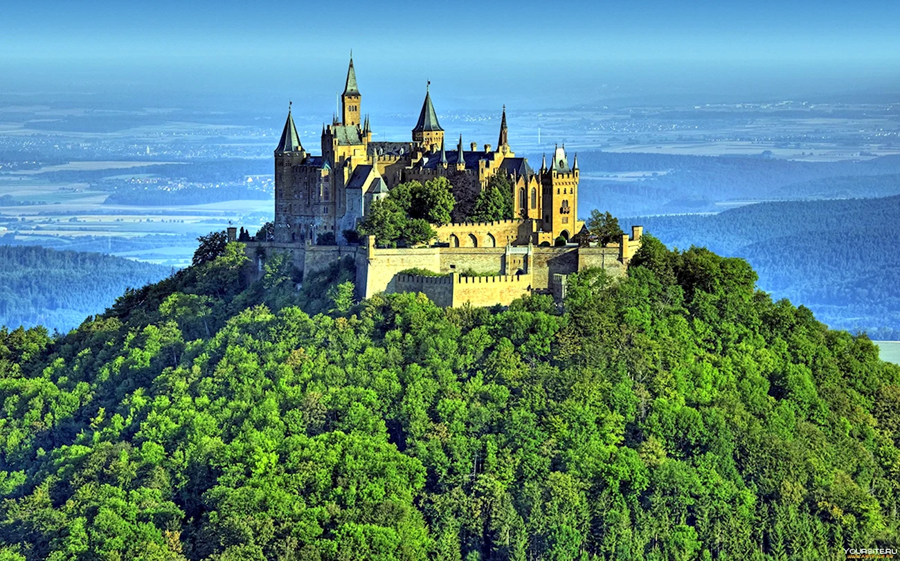 Замок Гогенцоллерн Германия обои. Красивая картинка
