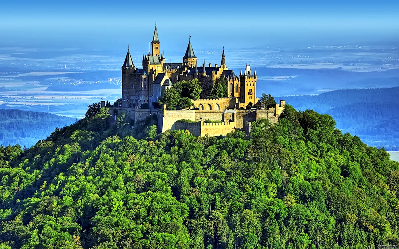Замок Гогенцоллерн Германия обои. Красивая картинка