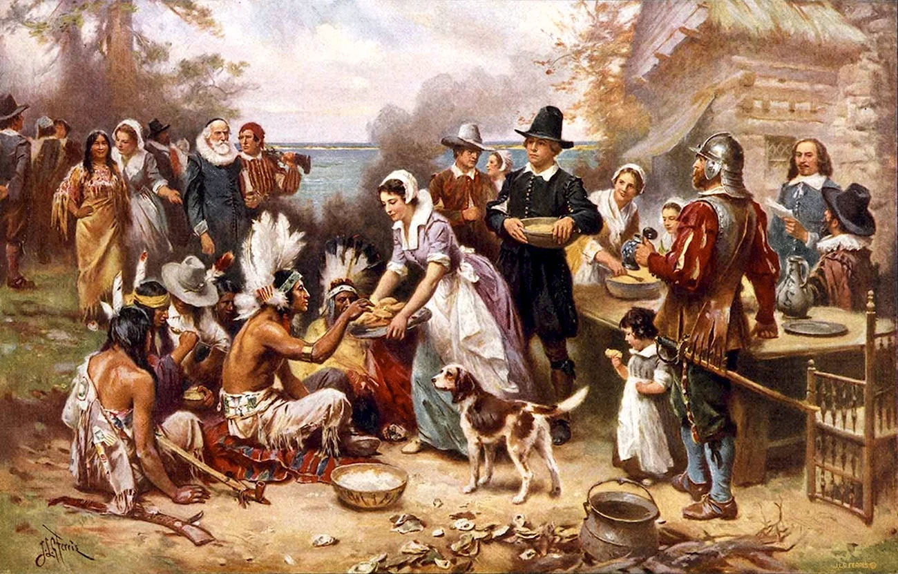 Жан Леон Жером Феррис the first Thanksgiving 1621