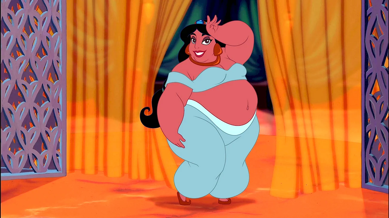 Жасмин алладин толстая. Картинка из мультфильма