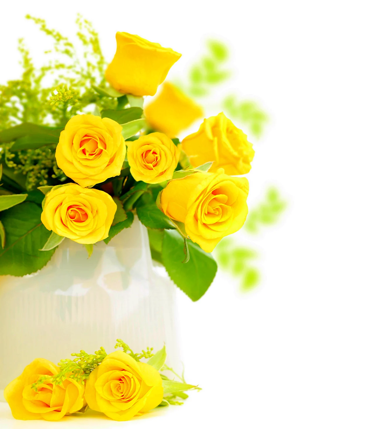 Желтые розы открытки. Картинка