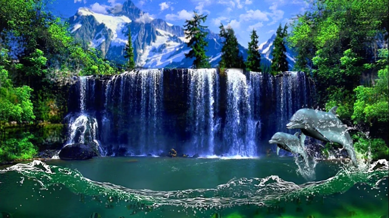 Живая природа водопады. Картинка