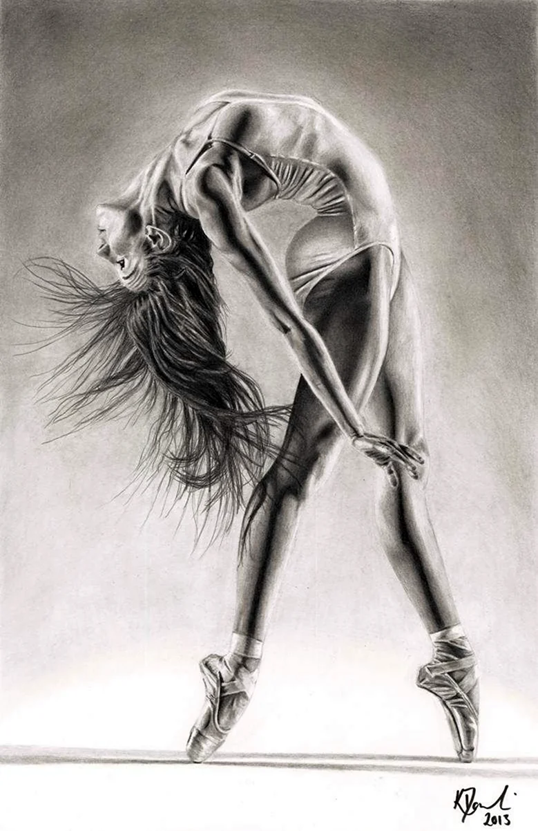 Живопись Давид Бадзагуа балерина. Для срисовки