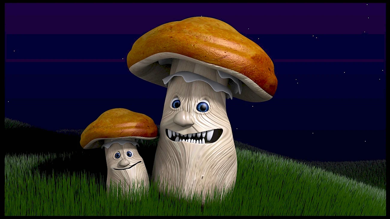 Живые грибы. Картинка