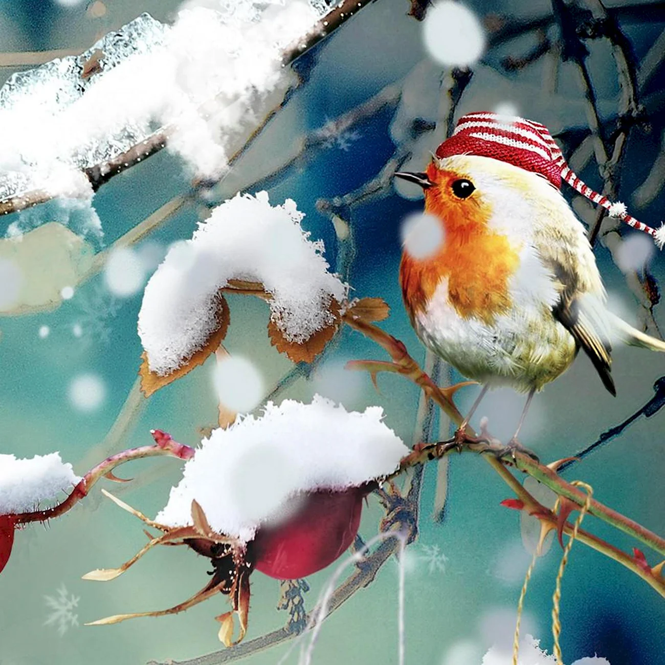 Зима птицы. Красивая картинка