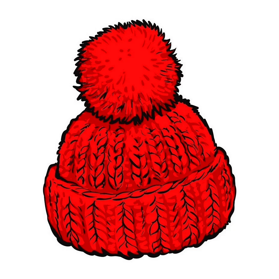 Зимняя шапка мультяшный. Картинка